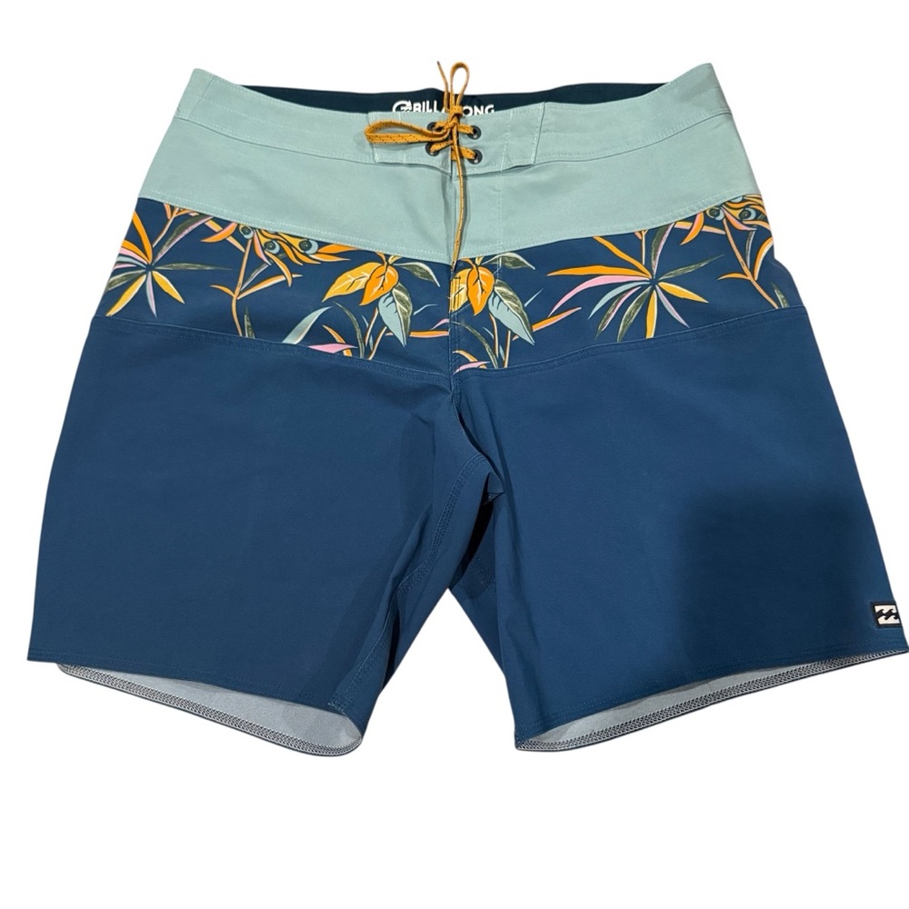 Billabong Blue and Green Board Shorts Swimwear